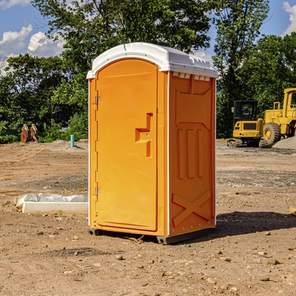 how often are the portable restrooms cleaned and serviced during a rental period in Woodlawn NC